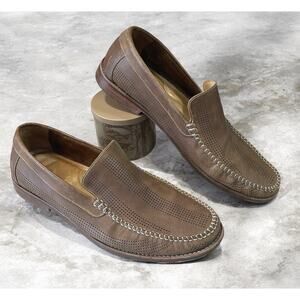 Tommy Bahama Felton Loafer Nubuck Perforated Leather Casual Shoes Men’s Size 13M